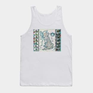 Jansson's Saxon 1600 - Saxon Heptarchy Map -  Ancient Worlds Tank Top